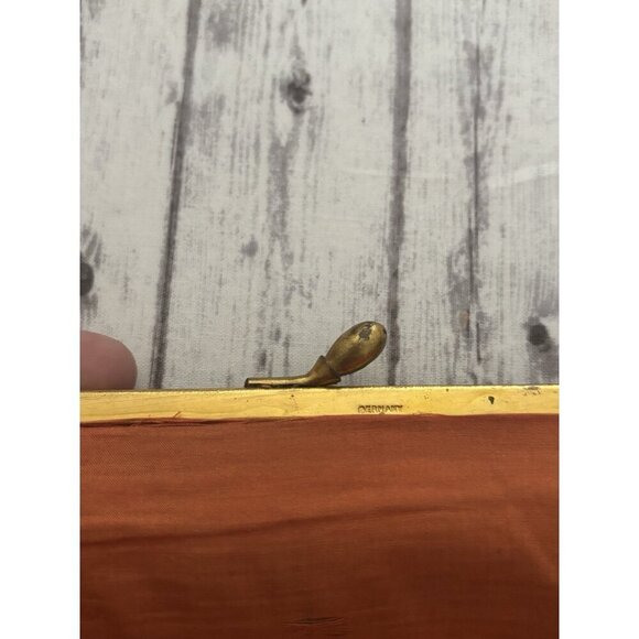 Beaded Purse Antique 1900s? Floral Basket Micro Bead Bag Handbag Purple Germany - Picture 10 of 15